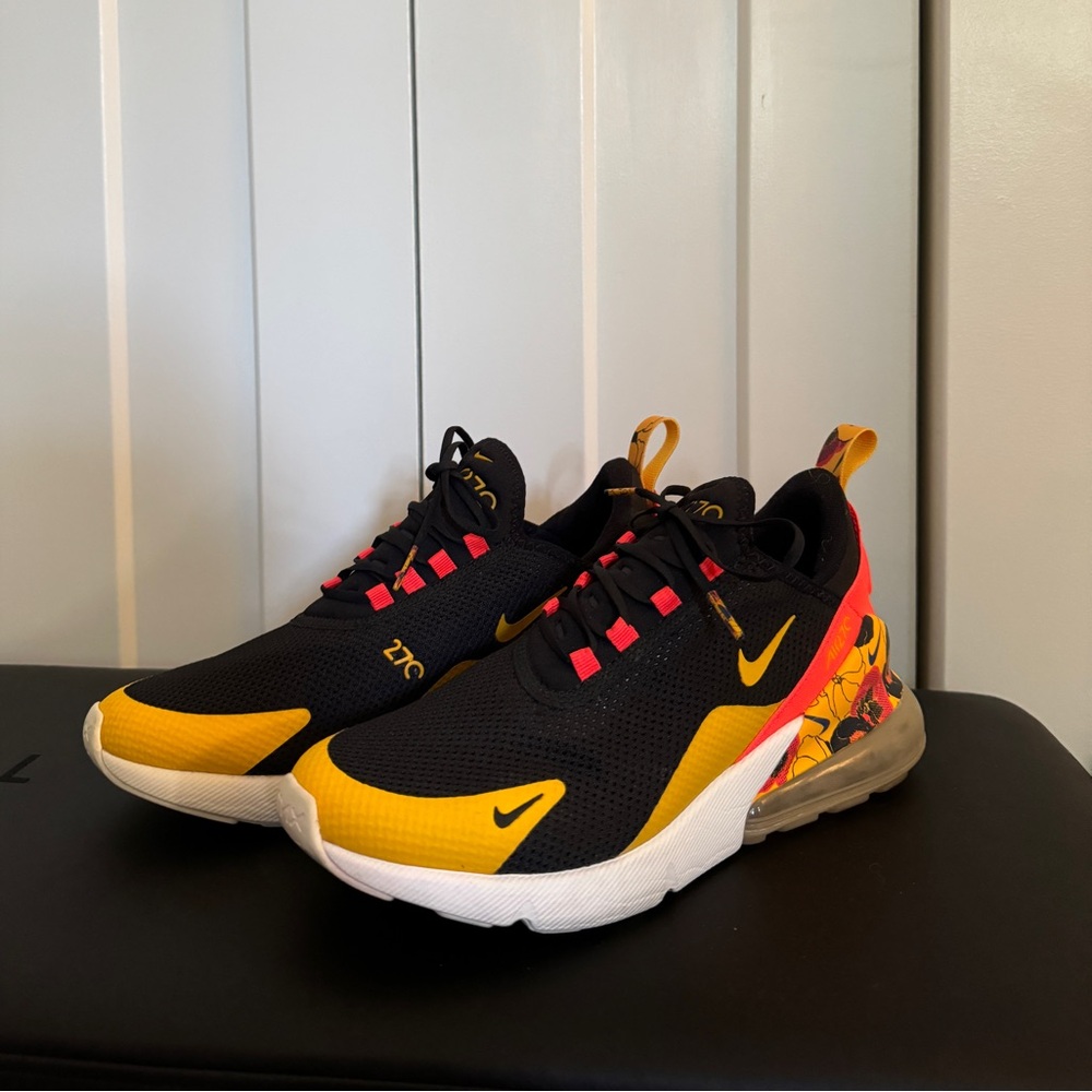 Nike Air Max 270 Floral Black Crimson Gold (Women's)
